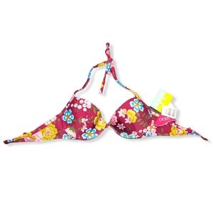 Agua Doce NWT Floral Bikini Top Medium